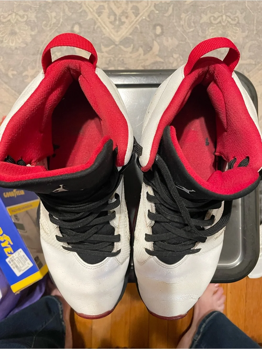 Jordan Men’s Athletic Shoes - White/Black/Red